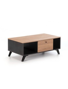 MESA CENTRO TEXAS 100 X 60 cm. Cor BOCAMINA e NATURAL.