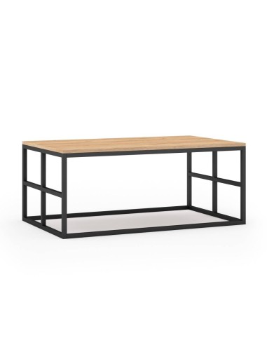 MESA CENTRO MILENA 100 X 60. Cor SEPET e METAL PRETO.