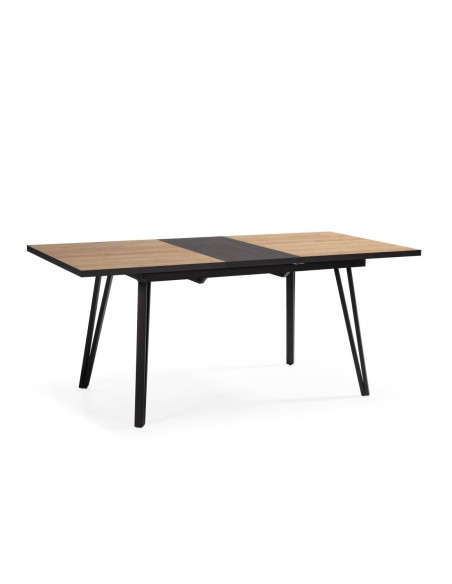 MESA EXTENDÍVEL CLEO 140/180 x 90. NATURAL con BORDO BOCAMINA.