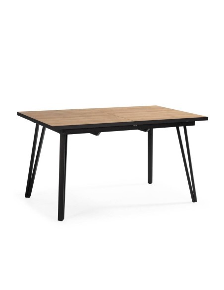 MESA EXTENSIBLE CLEO 140/180 x 90, NATURAL con CANTO BOCAMINA.