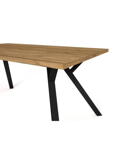 MESA DE JANTAR PAOLA 160X90 NATURAL e pés em...