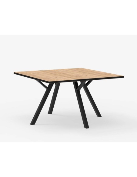 MESA DE COMEDOR CUADRADA BENI 136 X 136 cm. NATURAL y CANTO BOCAMINA.