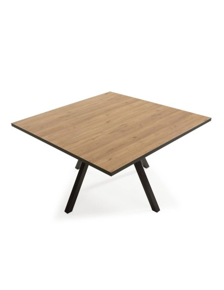 MESA DE JANTAR QUADRADA BENI 136 X 136 cm. NATURAL e BOCAMINA.