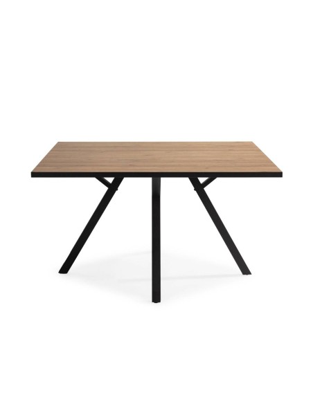 MESA DE COMEDOR CUADRADA BENI 136 X 136 cm. NATURAL y CANTO BOCAMINA.