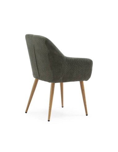 Silla con brazos DUNE, tejido pana y patas...