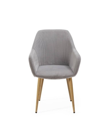 Silla con brazos DUNE, tejido pana y patas...