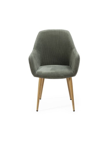 Silla con brazos DUNE, tejido pana y patas...