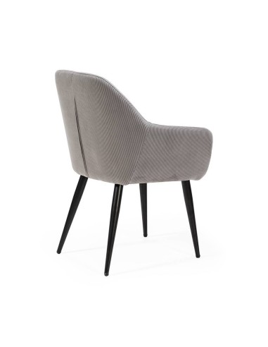 Silla con brazos DUNE, tejido pana y patas...