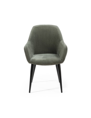 Silla con brazos DUNE, tejido pana y patas...