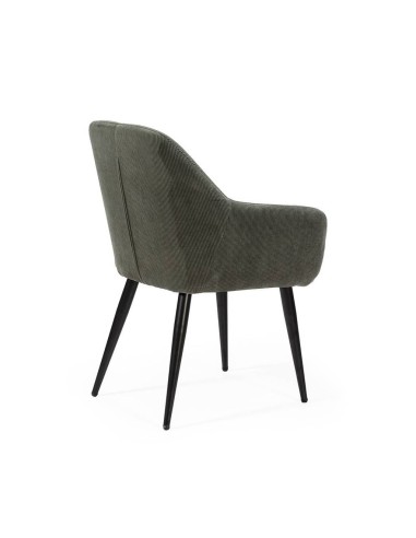 Silla con brazos DUNE, tejido pana y patas...