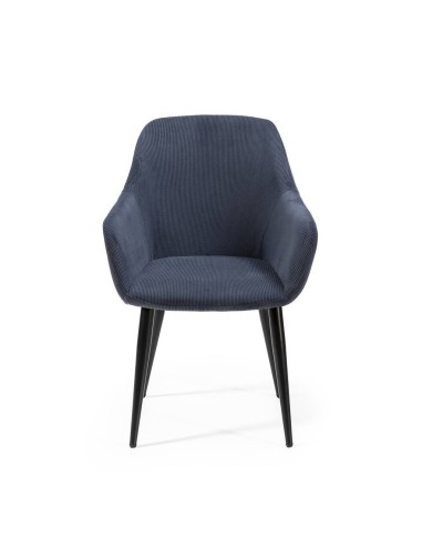 Silla con brazos DUNE, tejido pana y patas...