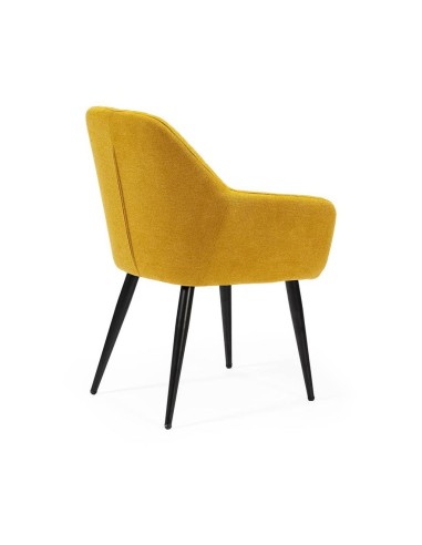 Silla de comedor con brazos NINA, tela y patas...