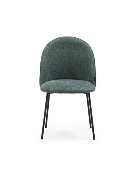 Silla comedor de diseño moderno EXEGOL, tapizada y patas metálicas.