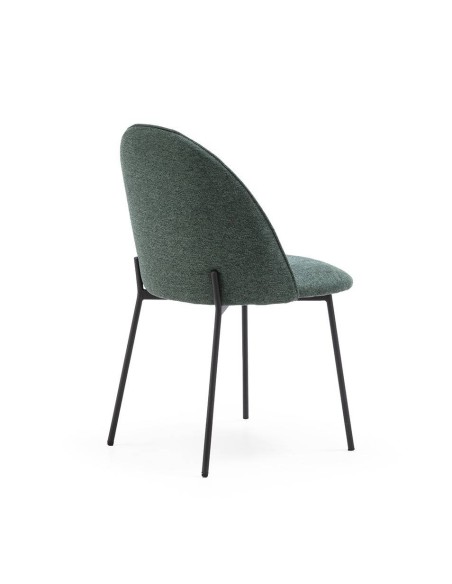 Silla comedor de diseño moderno EXEGOL, tapizada y patas metálicas.