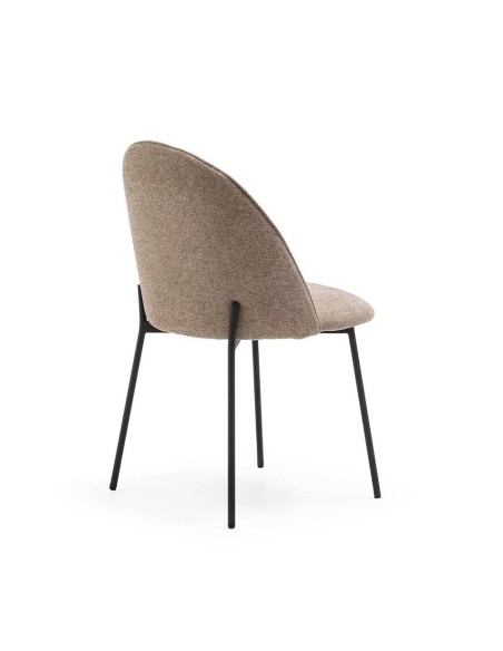 Silla comedor de diseño moderno EXEGOL, tapizada y patas metálicas.