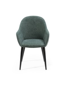 Silla de comedor con brazos ASLAD tejido combinado, patas... 2