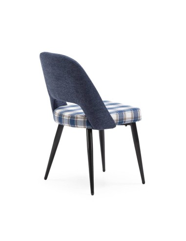 Cadeira de jantar MOCCIA em tecido de quadrados...