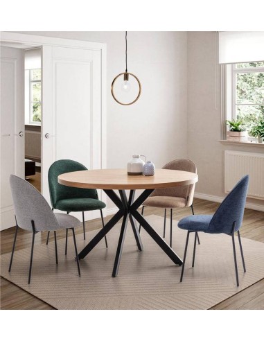 Mesa de comedor de diseño GALA 120 cm. Roble,...