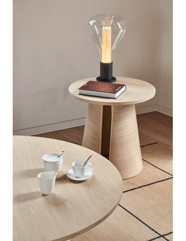 MESA DE CANTO REDONDA CEP 50 CM. NATURAL CLARO.