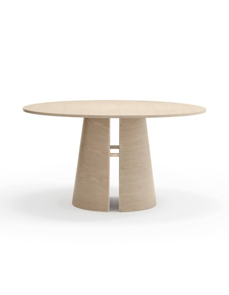 MESA REDONDA MINIMALISTA Teulat CEP 137, cor fresno claro.