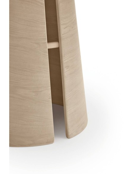 Teulat MESA REDONDA MINIMALISTA CEP 137, color Fresno claro.