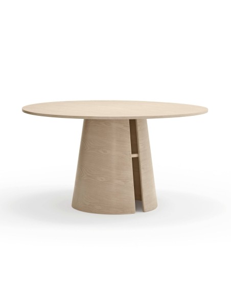 MESA REDONDA MINIMALISTA Teulat CEP 137, cor fresno claro.
