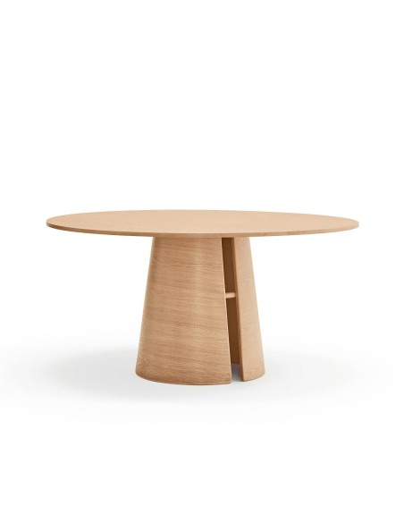 MESA REDONDA MINIMALISTA Teulat CEP 157, cor fresno natural.
