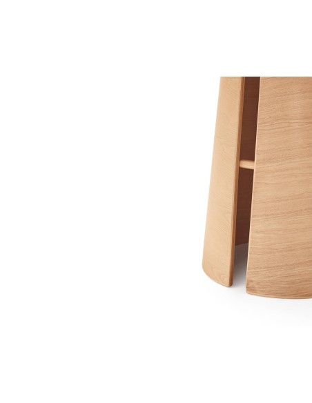 MESA REDONDA MINIMALISTA Teulat CEP 157, cor fresno natural.