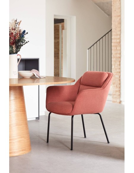 MESA REDONDA MINIMALISTA Teulat CEP 157, cor fresno natural.