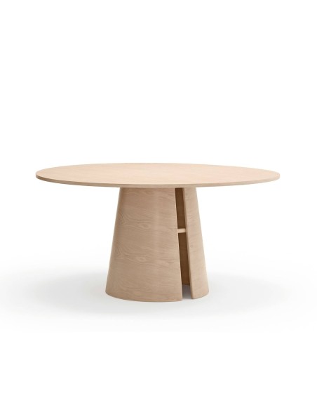 MESA REDONDA MINIMALISTA Teulat CEP 157, cor fresno claro.
