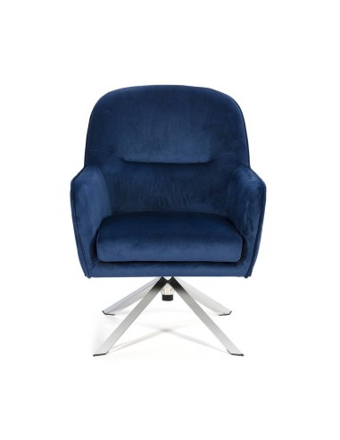 Poltrona rotativa CLYDE Velvet com pernas em...