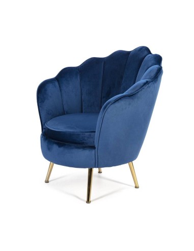 Butaca de terciopelo OSTRA patas metalicas en...