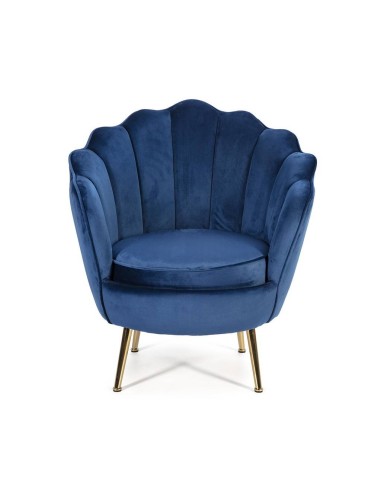 Butaca de terciopelo OSTRA patas metalicas en...