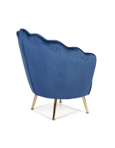 Poltrona de veludo OSTRA com pernas de metal...