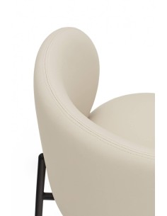 CADEIRA TEULAT MOGI EM COURO SINTÉTICO COR BEIGE E PÉS... 2