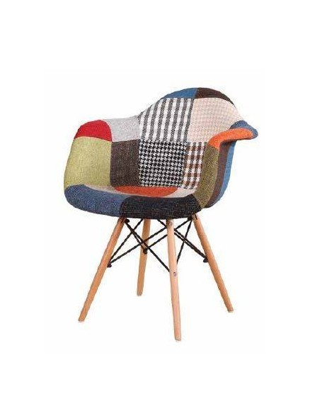 Sillón Patchwork de diseño para comedor Tower