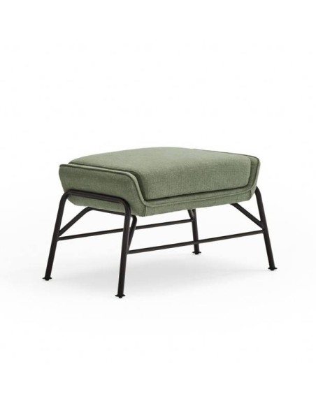 OTTOMAN SADIRA EN TEJIDO Y METAL.