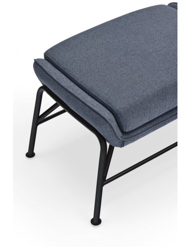 OTTOMAN SADIRA EN TEJIDO Y METAL.