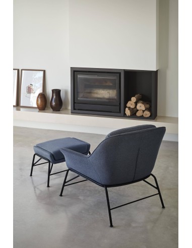 SADIRA OTOMANO EM TECIDO E METAL.