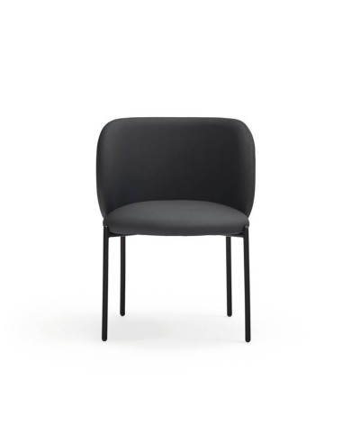 SILLA DE TEULAT MOGI EN PIEL SINTÉTICA EN NEGRO...