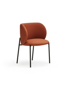 SILLA DE TEULAT MOGI EN PIEL SINTÉTICA COLOR TERRACOTA Y...