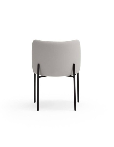 CADEIRA TEULAT MOGI EM TECIDO COR CINZA CLARO E...