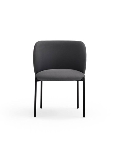 SILLA DE TEULAT MOGI EN TEJIDO GRIS OSCURO Y...