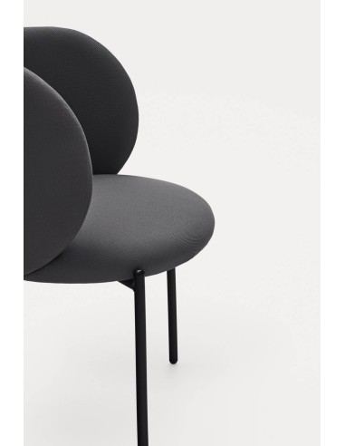 SILLA DE TEULAT MOGI EN TEJIDO GRIS OSCURO Y...