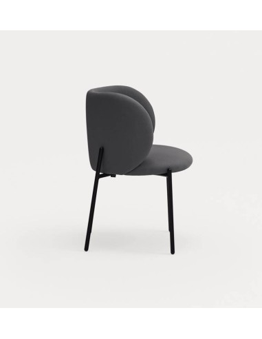 SILLA DE TEULAT MOGI EN TEJIDO GRIS OSCURO Y...