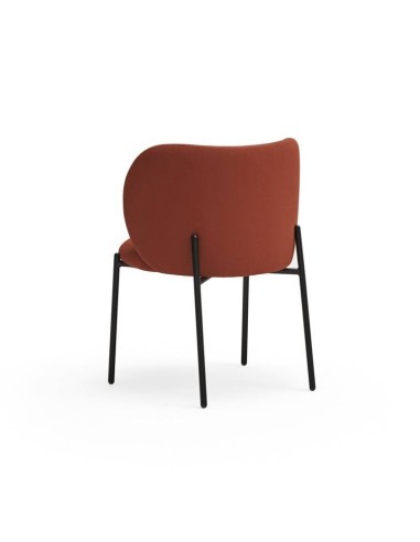 CADEIRA TEULAT MOGI EM TECIDO COR TEJA E PÉS...