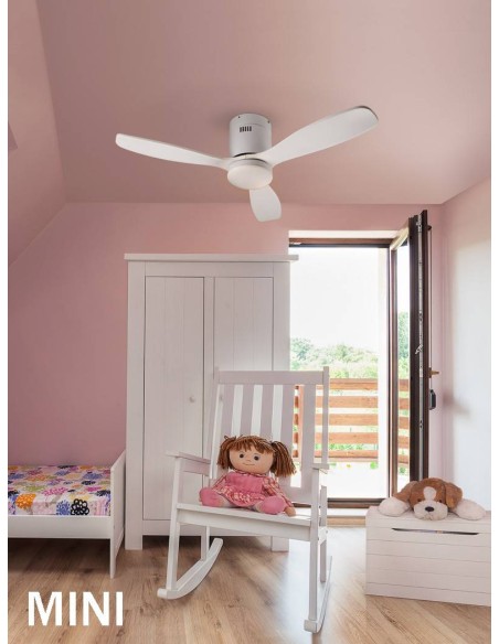 SCHULLER MINI-VENTILADOR de techo SIROCO 107 cm. BLANCO