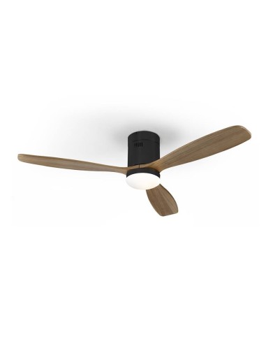 SCHULLER VENTILADOR de techo SIROCO 132 cm. NEGRO y NOGAL