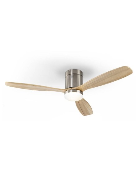 SCHULLER VENTILADOR de techo SIROCO 132 cm. Niquel y Madera