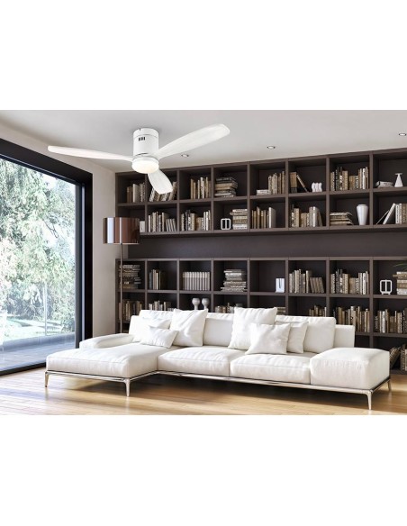 SCHULLER VENTILADOR de techo SIROCO 132 cm. Blanco